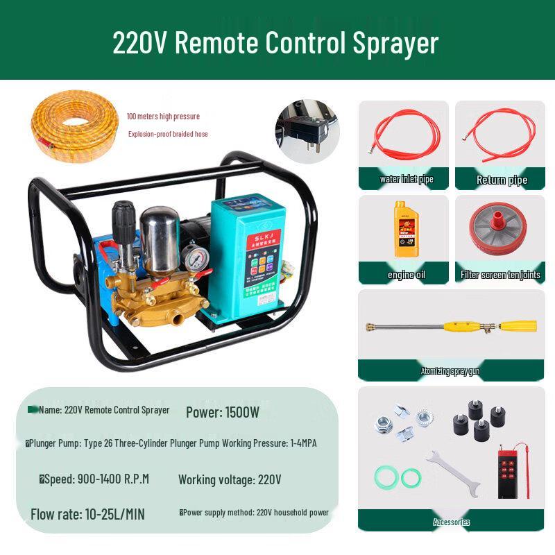 Rongyu 220V High-Pressure Plunger Pump Sprayer
