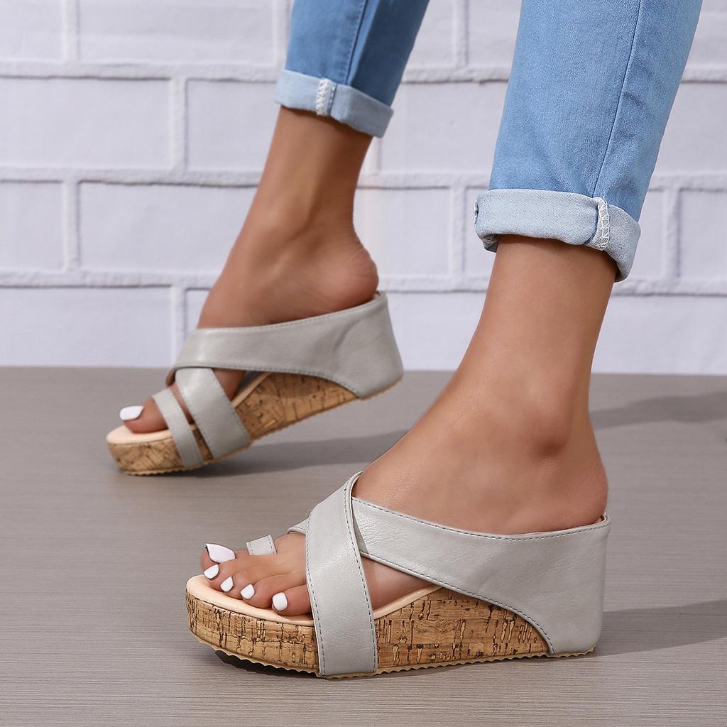 Chaussures d'été pour femmes 2025 grande taille eBay43 pantoufles à plateforme