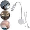 3W LED Bedside Reading Light Flexible Gooseneck Book Lamp Wall Mount Headboard Spotlight with Plug and On/off Switch for Working, Study, Art Display