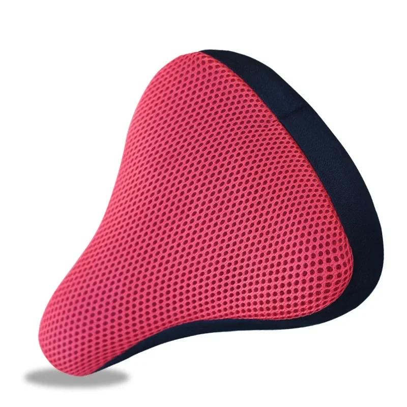 

3D Bicycle Saddle Cover Soft Bike Seat Covers Cycling Silicone Seat Cushion Cycling Breathable Saddle Comfortable Bicycle Saddle яскраво-червоного кольору
