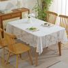 French Hollowed Out White Lace Tablecloth American Countryside Rectangular Dining Table Mat Photography Background Tablecloth