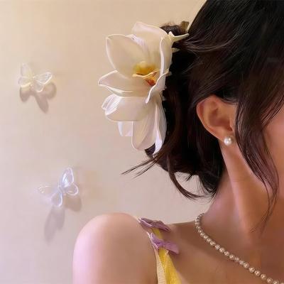 Haarkralle 3D Simulierte Blume Clip Anti-Rutsch Zähne Form Haar Hinterkopf Kopf Dusche Haarkralle Haare