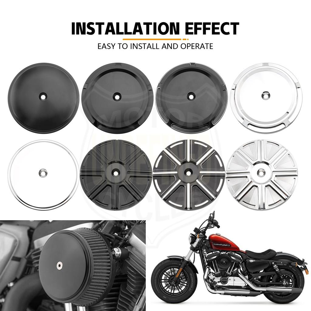Air Filter Intake Cleaner Cover For Harley Dyna Street Bob 1999-2008 Softail Low Rider 2000-2015 Touring Electra Glide 1999-2013