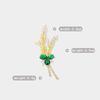 Bo Xin Yun Luxury Wheat Ear Brooch with Emerald Zirconia - Elegant Suit Coat Accessory & Gift Pin