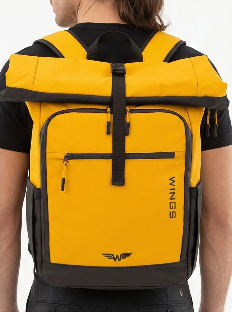 Wings Roll-Up Travel Backpack 29L Rook Dark Yellow