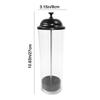 Large Capacity Drinking Straw Holder Plastic Clear Drinking Straw Dispenser with Lid Drinking Straw Organizer Dining Room
