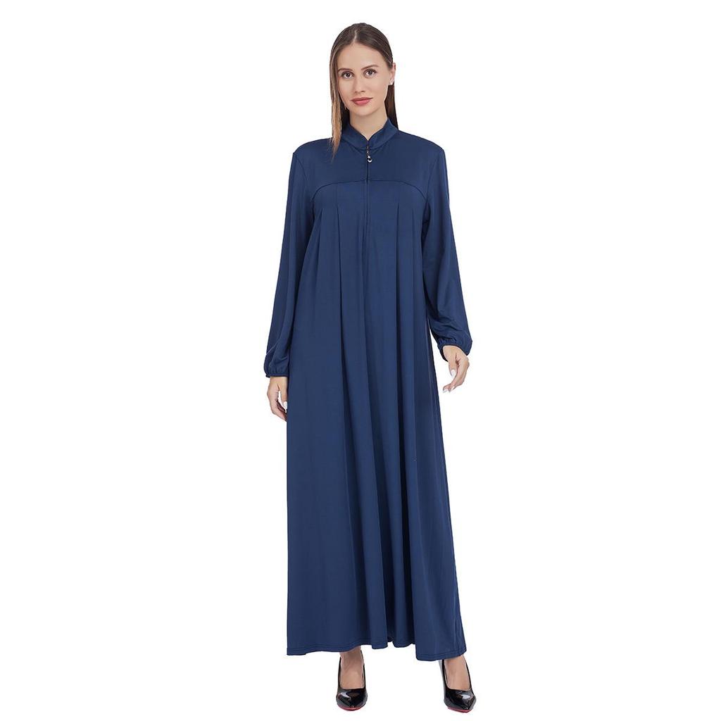 Women's Fashion Loose Fit Stand-Up Collar Dress for Middle East and Southeast Asia Markets