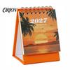 Spiral Bound Calendar 2026-2027 Mini Desk Calendar, 18 Months July 2026 To Dec 2027 Small Desktop Flip Floral Theme Standing with Twin-Wire Binding