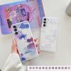Applicable To Samsung S25ultra Apple Iphone17 Ins Color Cloud White Cloud Mobile Phone Case Painted Protective Case