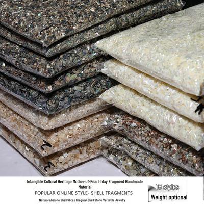 White Mother-of-Pearl Fragments for DIY Nail Art & Handmade Crafts
