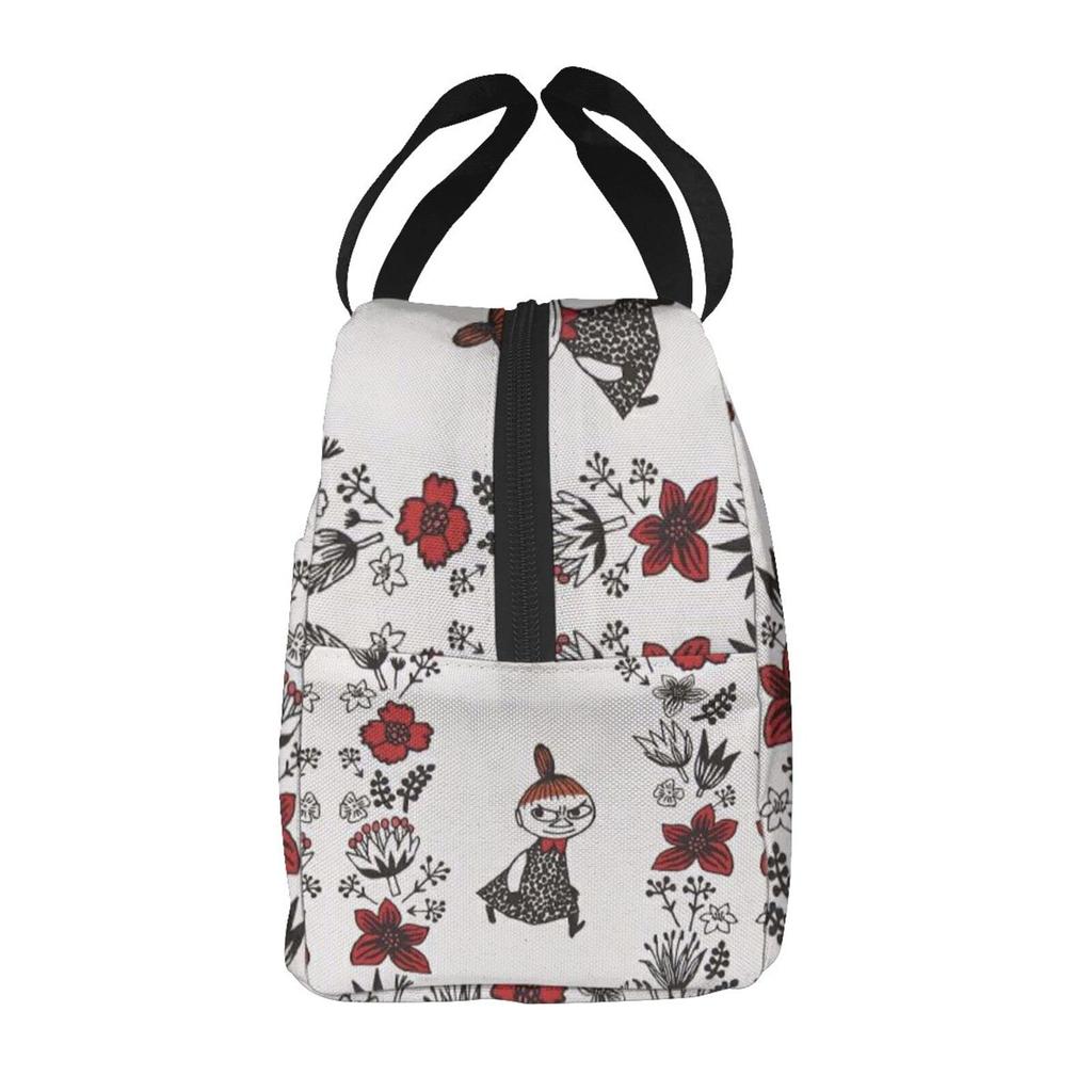 Moomin Little My Lunch Bag with Insulated Clasp Closure and Zipper, Compact and Stylish, Portable, Thermal Lunch Bag, Soft Cooler Bag, ToteEco Bag,