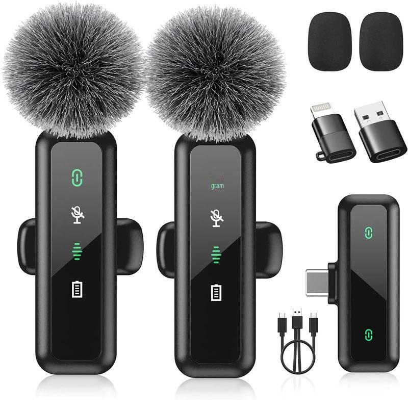 Microfono Lavalier Mini Wireless Bluetooth per Trasmissioni Live su Cellulare e Computer