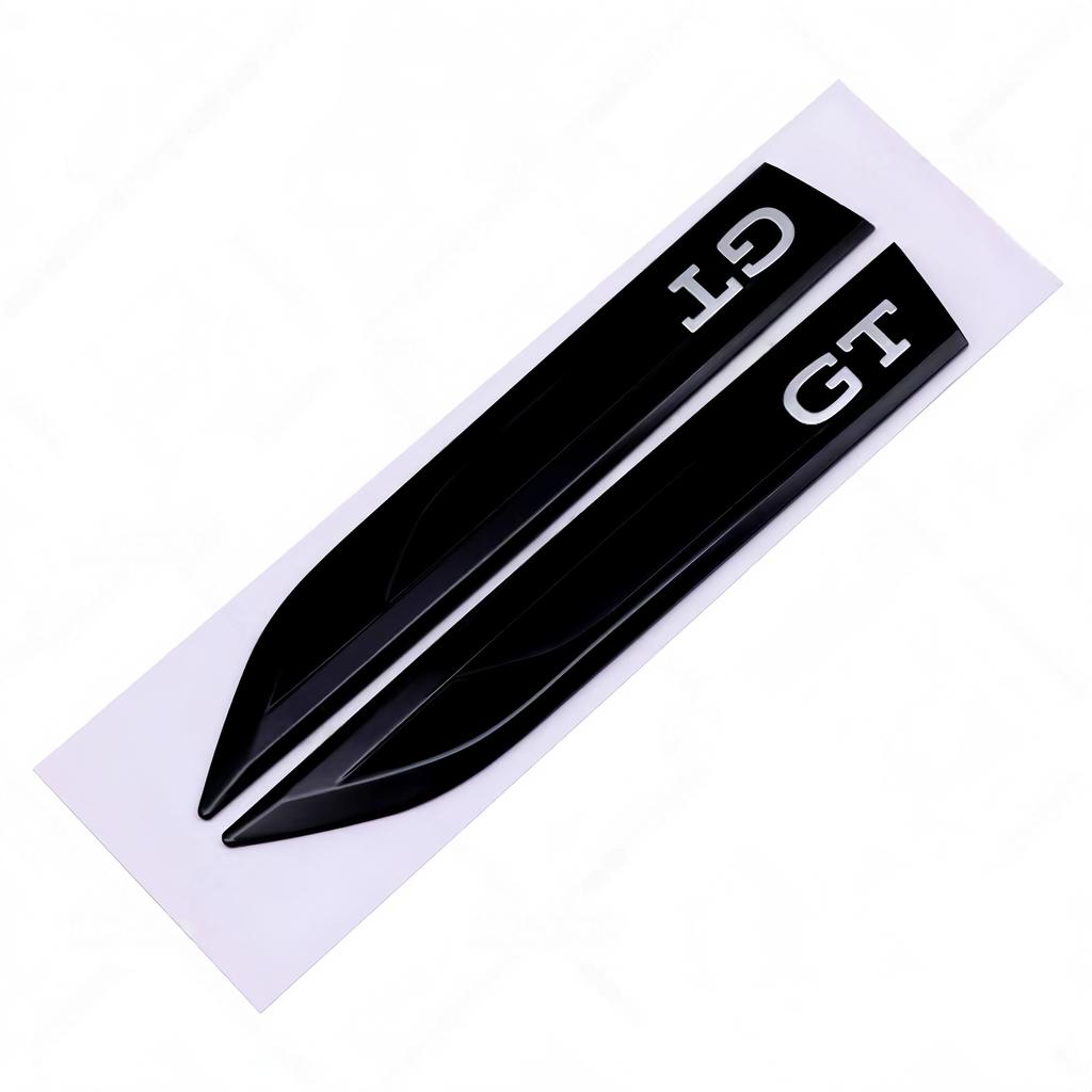 1 pair 3D ABS GT Blade Badge Sticker Car Side Fender Emblem Decal High-Quality Automotive Styling Accessories
