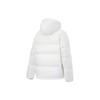 Li-Ning Solid Color Anti-Static Hooded Down Jacket Women Outerwear Champagne-White AYMT090-1