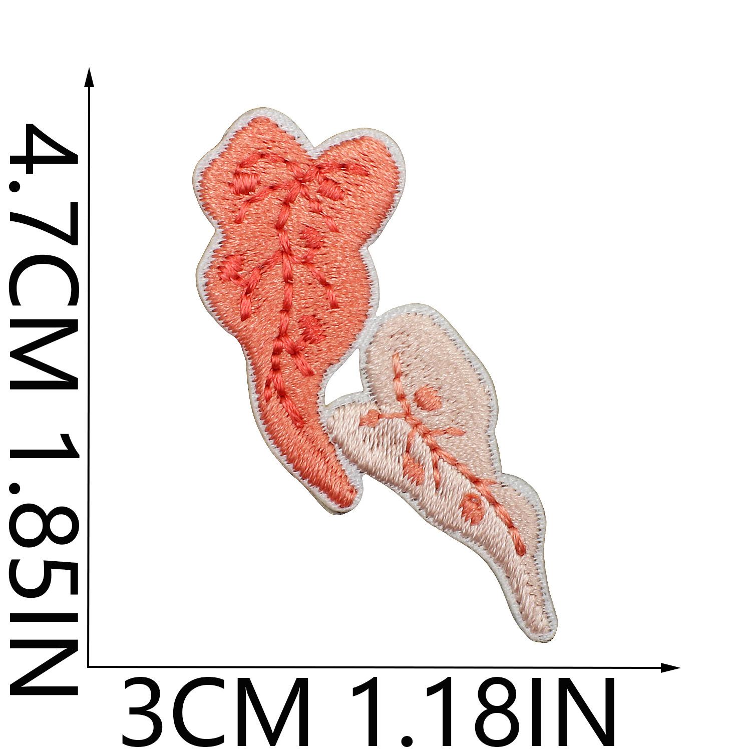 Изысканная Вышивка Растениями Наклейка-Ткань Декорация Сумки Лист Цветочный Горшок Печать Мальчик Красная Печать Наклейка Декорация Одежды Глажка no. 5_3 pieces