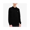Fred Perry Long Sleeve Plain Fred Perry Shirt   Black White Afpm2436006 350