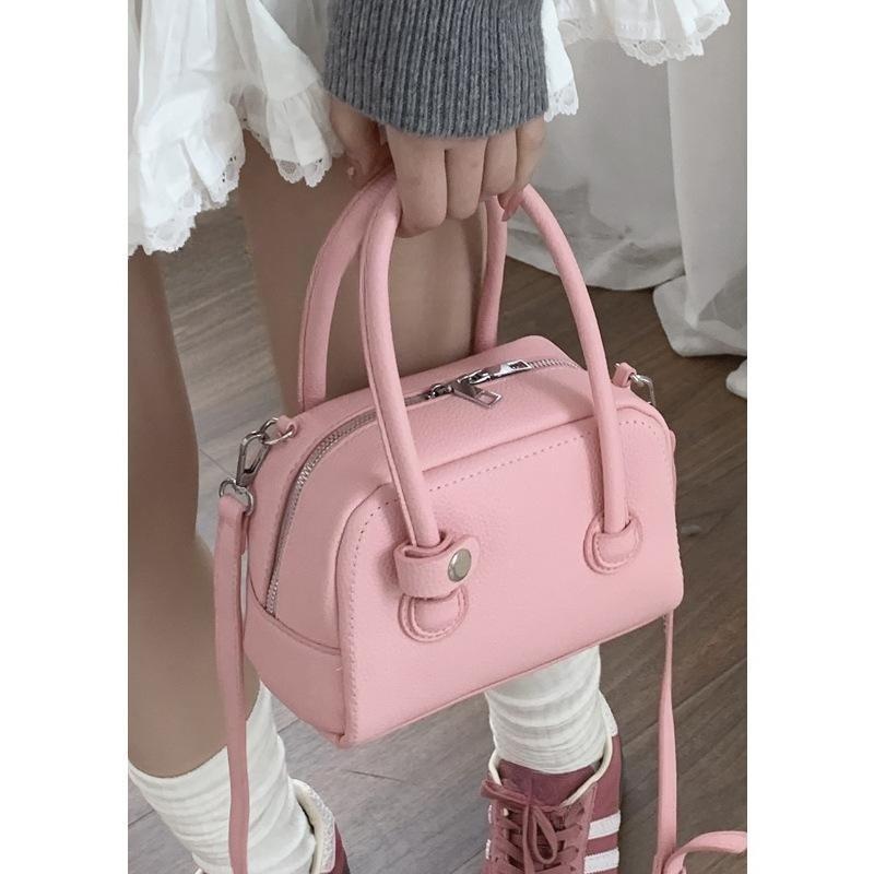 Spring Pink Women's Handbag, Simple Small Square Bag, Versatile Single-shoulder Crossbody Bag