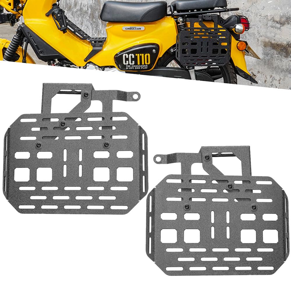 Motikvans Side Carriers for Cross Cub Side Bag Side Luggage Bike Saddle Luggage Mounting Custom Parts for Cross Cub 110 Left and Right Set CC110,