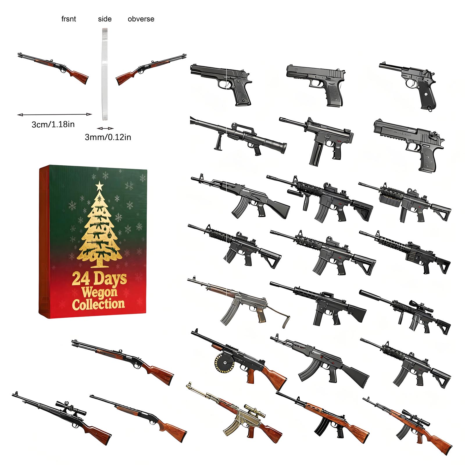 

Календарь обратного отсчета включает 24 подарка, календарь обратного отсчета и подарок-сюрприз One Size