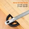 8in Angle Gauge Measurement Stainless Steel Precision Multifunctional Angle Protractor Adjustable Protractor Angle Finder