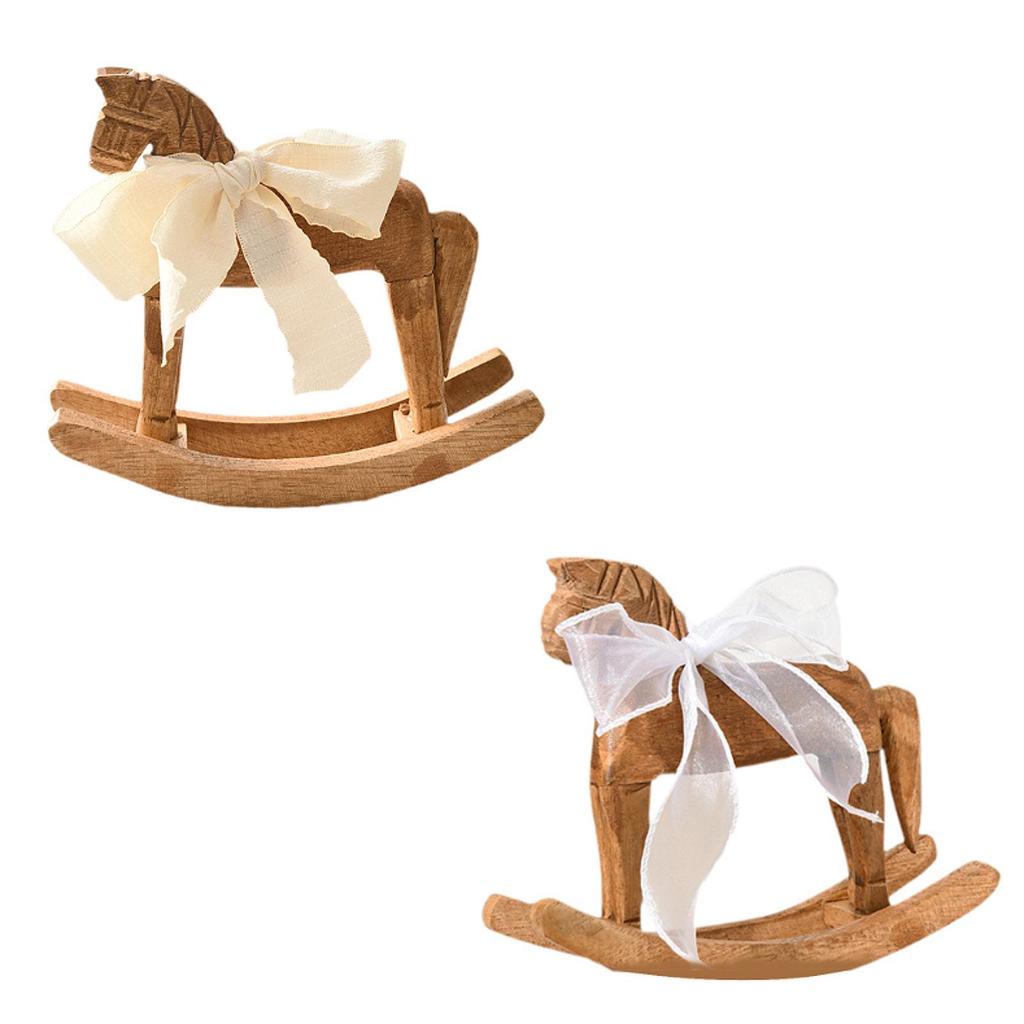 Wooden Horse Figurine Decorative Collection Creative Minimalist Housewarming
