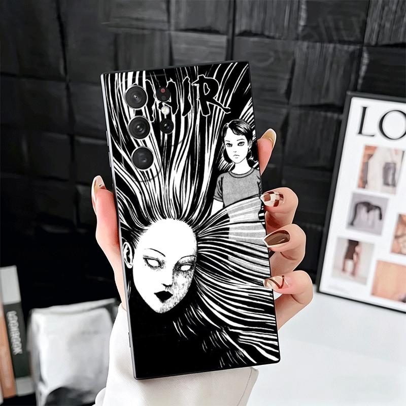 

Japanese Horror Anime Soft Phone Case for Samsung Galaxy S26 S25 Edge S24 Ultra S23 Plus S22 S21 FE S20 Black Cover Back Shell Samsung S20 Plus