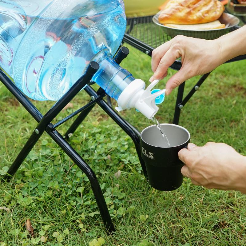 Sturdy Folding Water Bucket Rack with Dispenser for Inverted Drinking Water