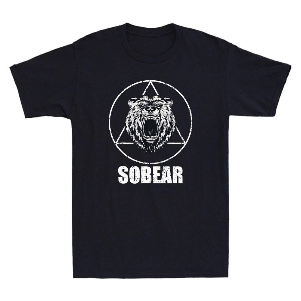Men s and Women s T-shirts Sobear Anniversary Sober AA NA Recovery Sobriety Retro Men Short Sleeve T-Shirt XS