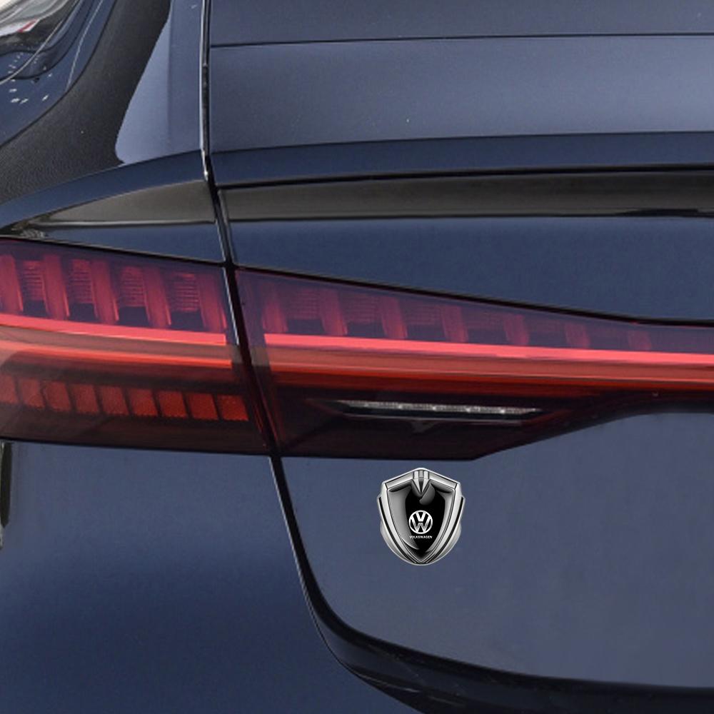 3D Metal Car Fender Body Emblem Shield Sticker Accessories Decor Valve Cap for Volkswagen VW Caddy GTI Bora Passat Touran Beetle