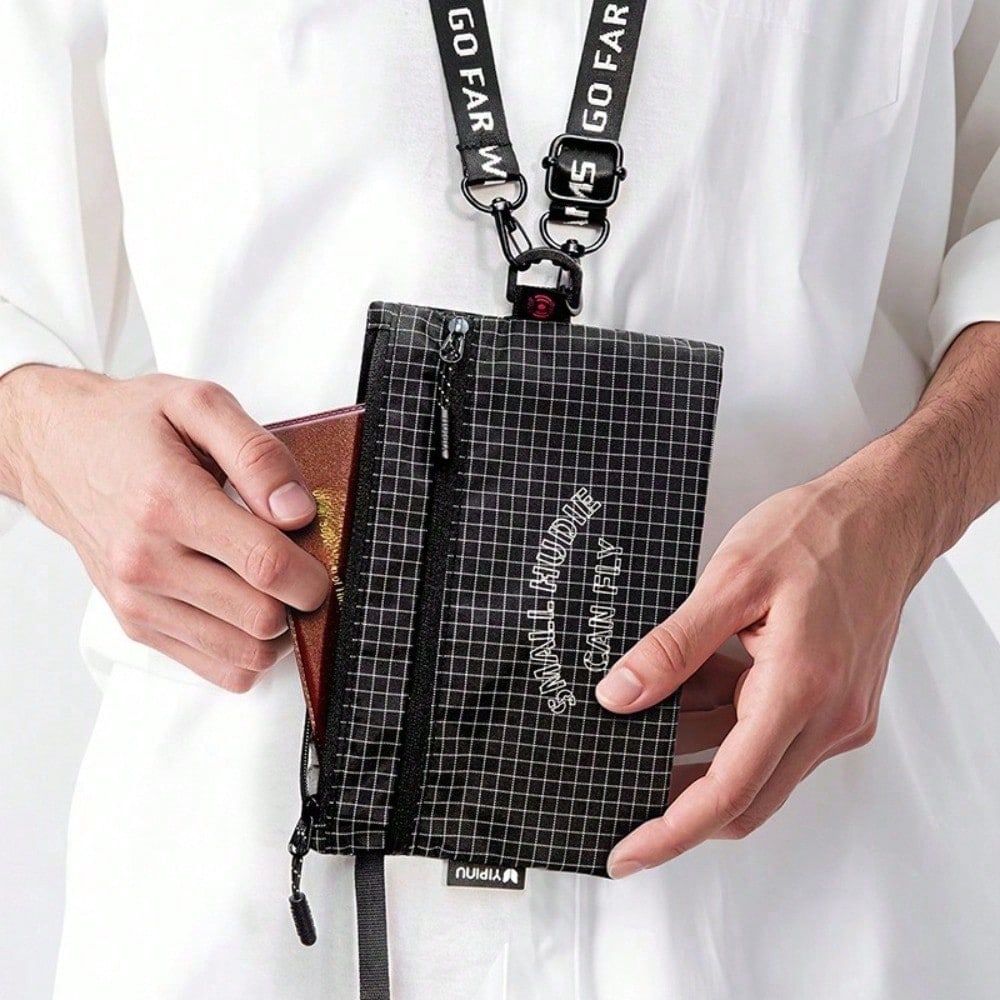 Neck Passport Bag RFID Anti-Theft ID Bag Multifunctional Storage Bag Mobile Phone Bag Change Bag