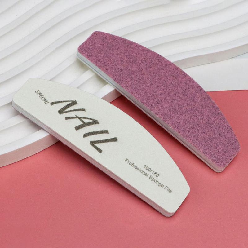 1Pcs Mini Nail File Buffer Double Sided Grit 100/180 Emery Board Manicure Tools For Nail Grooming/Styling Acrylic Nails