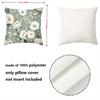 1 Pieces Floral Green Pillow Covers With White Flowers Polyester pillowcase, sofa decorative cushion cov Headboard Pillow