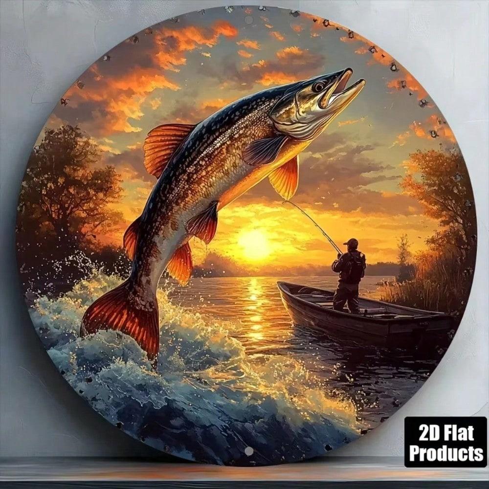 Vintage Metal Wall Art Marlin Fish Sign Rustic Kitchen Bar Decor