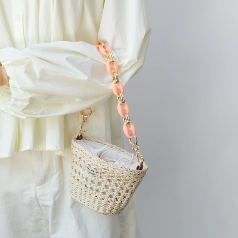 New Fashion Woman Bag Accessory Detachable Candy Matte Acrylic Chain Cute Acrylic Luxury Strap Women Bag Shoulder Handle Chain