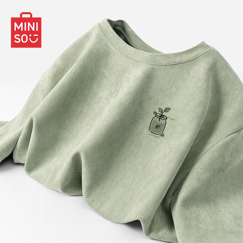 MINISO Мужская летняя свободная футболка с коротким рукавом L