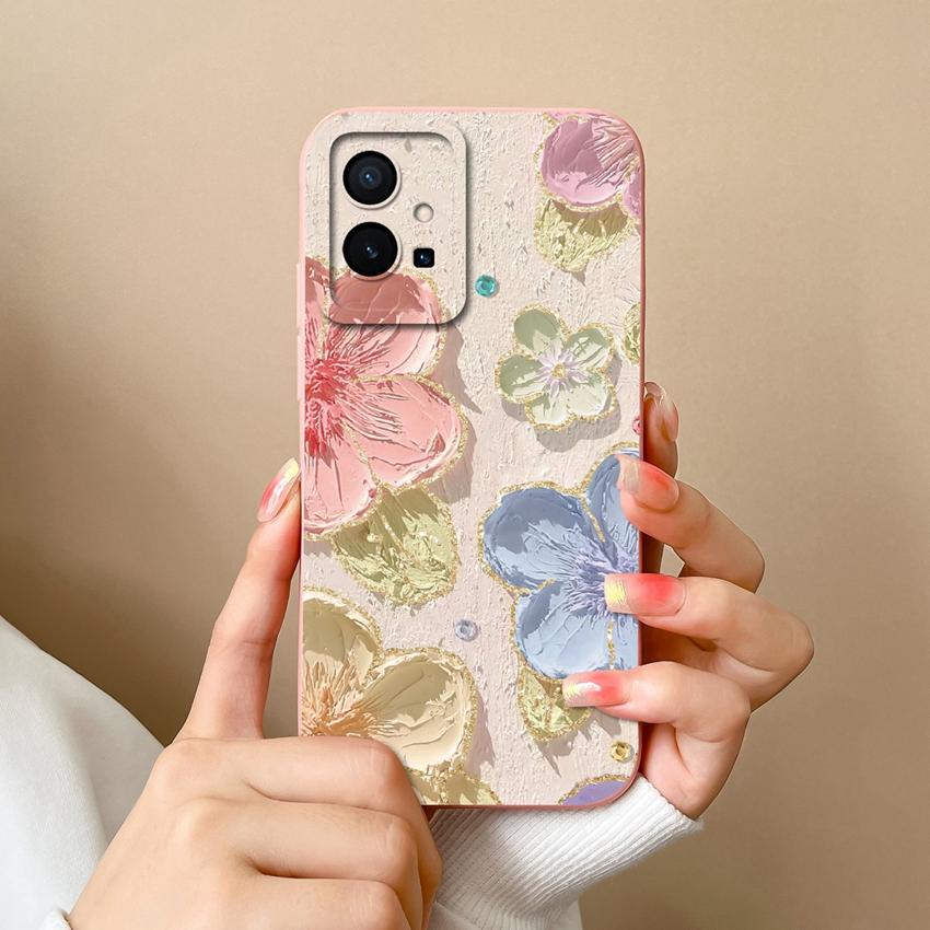 For Vivo Y55 Y56 Y70 Y72t Y73 Y74 Y75 Y77 Y81 Y85 Fashion Liquid Silicone Phone Case Lovely Cat Pattern Anti Drop Full Protective Cover For Vivo Shell