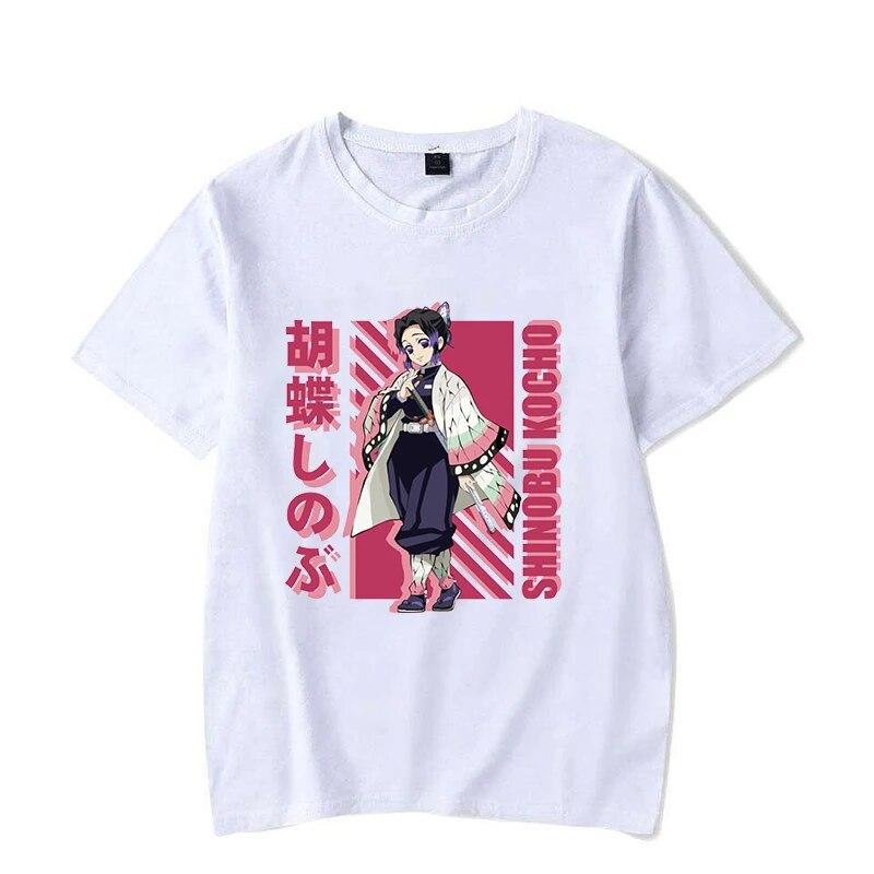 

Горячая новинка аниме Kochou Shinobu футболки с принтом женские унисекс повседневные футболки с круглым вырезом топ летние крутые Y2k свободные с коротким рукавом 3XL