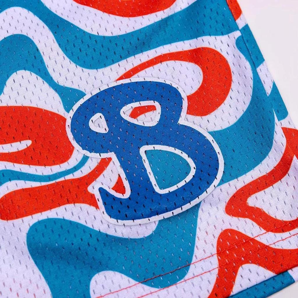 Amerikanska BKTSQD Herr Mesh Snabbtorkande Knälånga Basket Löpning Badshorts