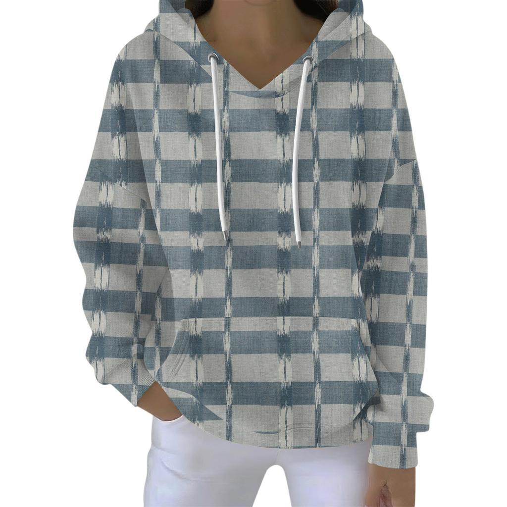Women's Fashion Casual Hooded Loose Printed Long Sleeve Sweatshirt