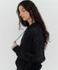 Dearstalker Cathy Flower Lace Hoodie Zip-Up - Black