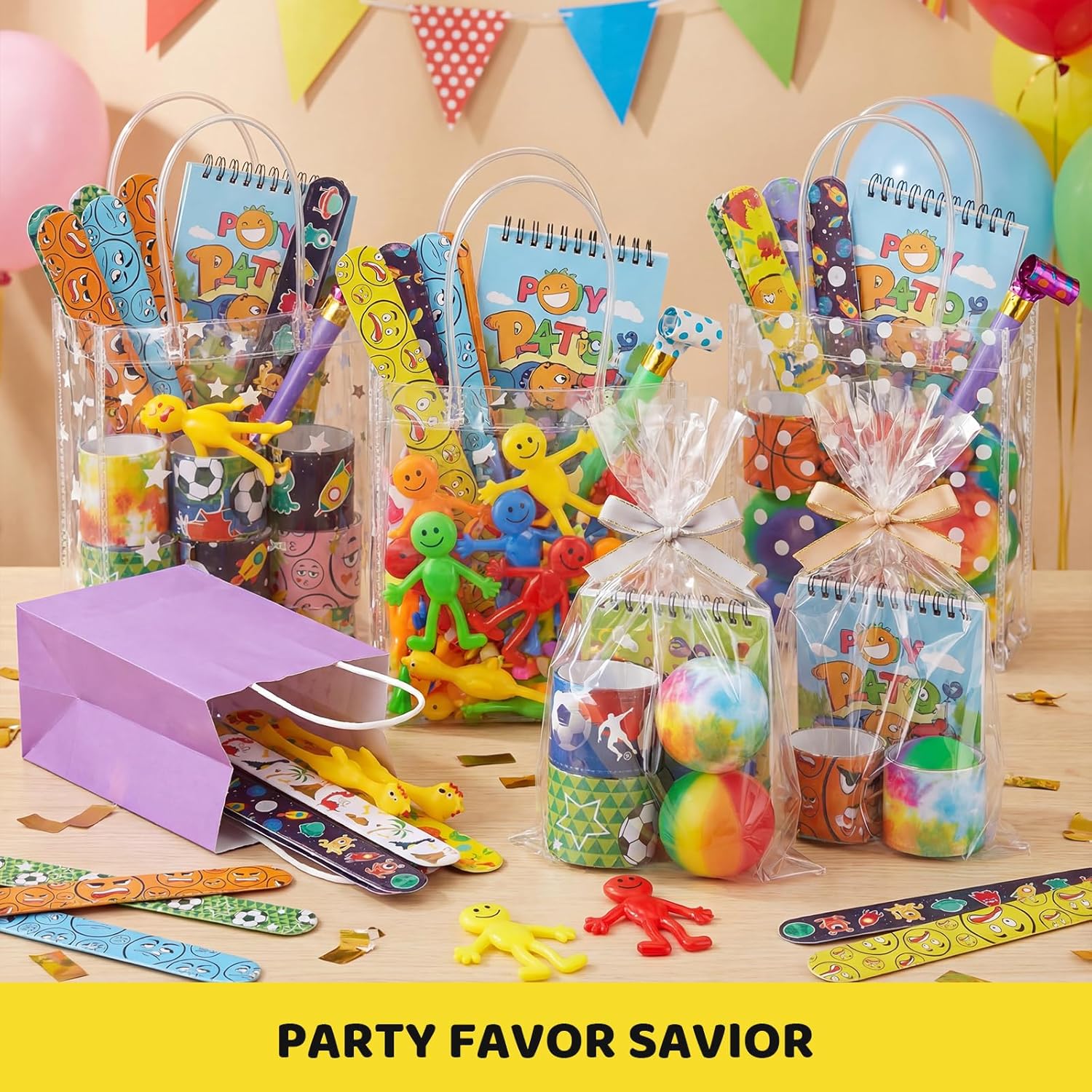 

POPLAY 48PCS Slap Bracelets for Kids, Snap Bracelets Bulk Tie Dye Bracelet End of School Year Party Favors Classroom Prizes Kindergarten Graduation