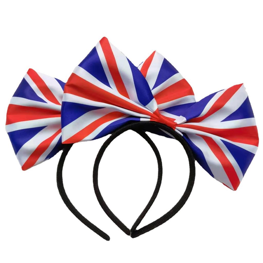 Modisches Design: Haarband mit britischer Flagge, exquisite Verarbeitung, hochwertige Haaraccessoires, Schleife, 100% neu