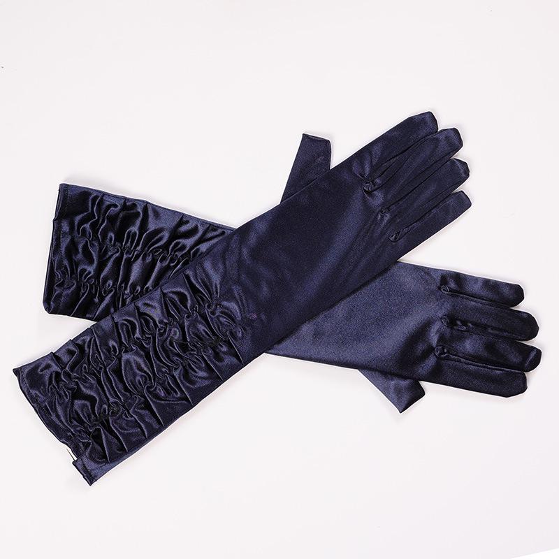 

Атласные перчатки в стиле ретро: Черный, розовый, фиолетовый — элегантные вечерние наряды для студий и вечеринок One Size