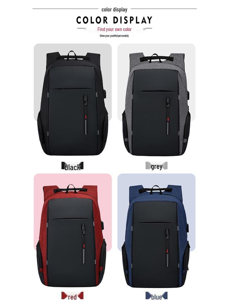 Men's Multi-Function Business Backpack with USB & Laptop Compartment