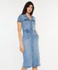 KANCAN Short Sleeve Midi Denim Dress Yusura
