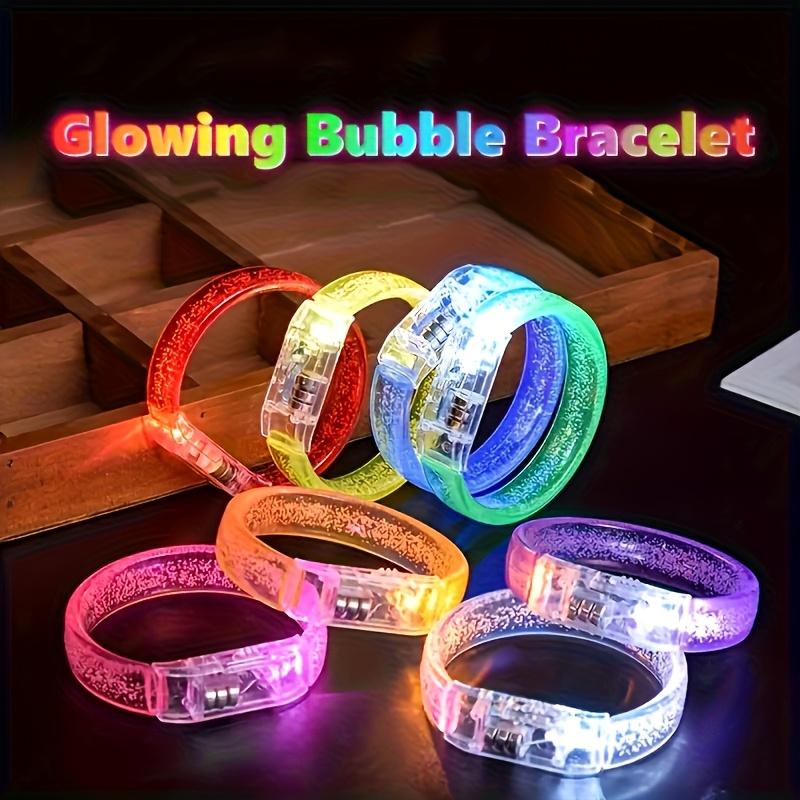 10Pcs LED Luminous Bracelets LED Light Up Bracelets Glow In The Dark Neon Bangle Party Favors Concert Supplies Luminous Wristbands