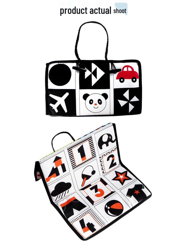 Aipinqi Baby Funhouse Mirror Cloth Book: Car Hanging Toy with Foldable Pendant for Back Seat