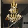 High-end Winery Chandelier Club Headlights Villa Living Room Lights Hotel Luxury Crystal Lights Project Decorative Lights