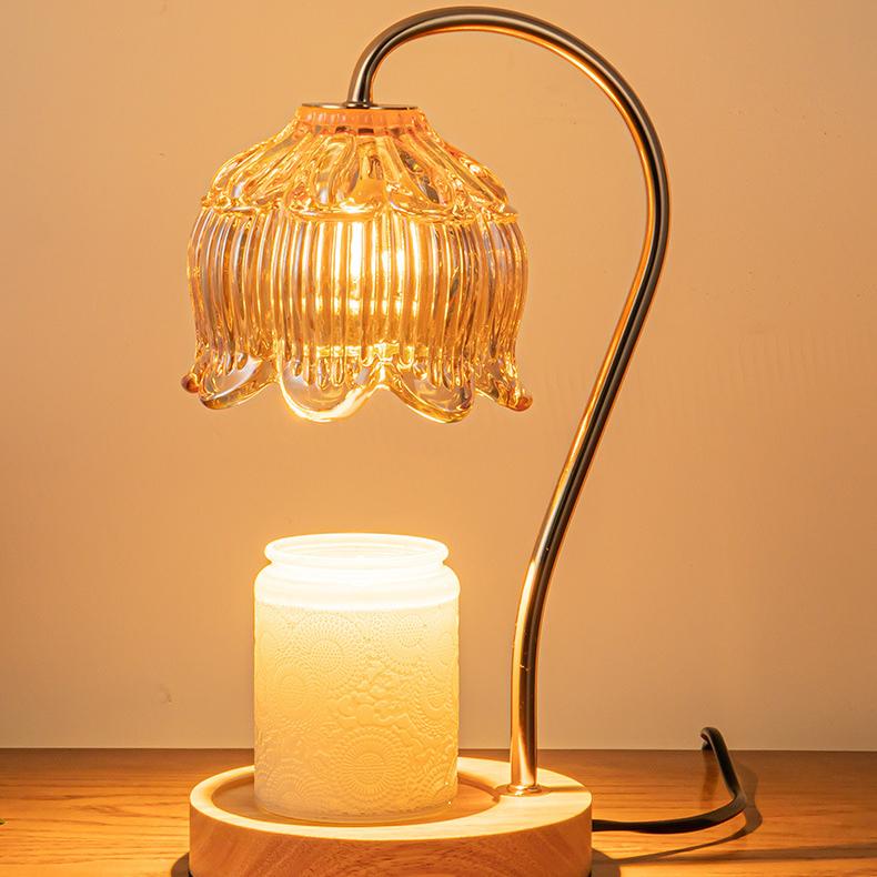 Marble Wax Melt Warmer Lamp, Flameless Scented Candle Melter Lamp With Timer, Retro American Style Aroma Diffuser Night Light For Bedroom Living Room