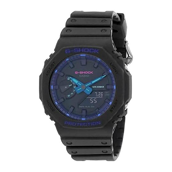 Часы Casio G-Shock GA-2100VB-1A Аналогово-цифровые Мужские Модель для зарубежного рынка [Параллельный импорт]
